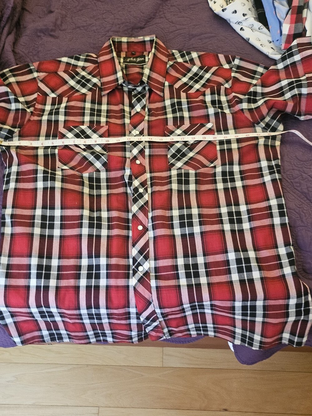 White Horse Rockabilly Western Shirt With Snap Buttons